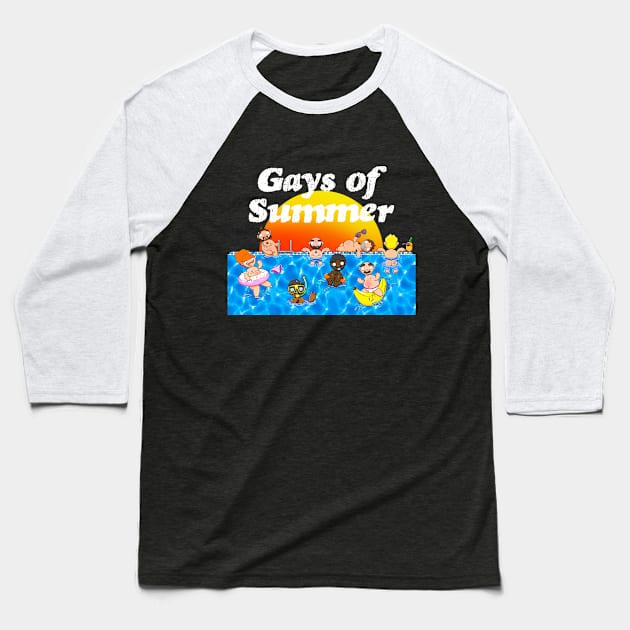 Gays of Summer Baseball T-Shirt by LoveBurty